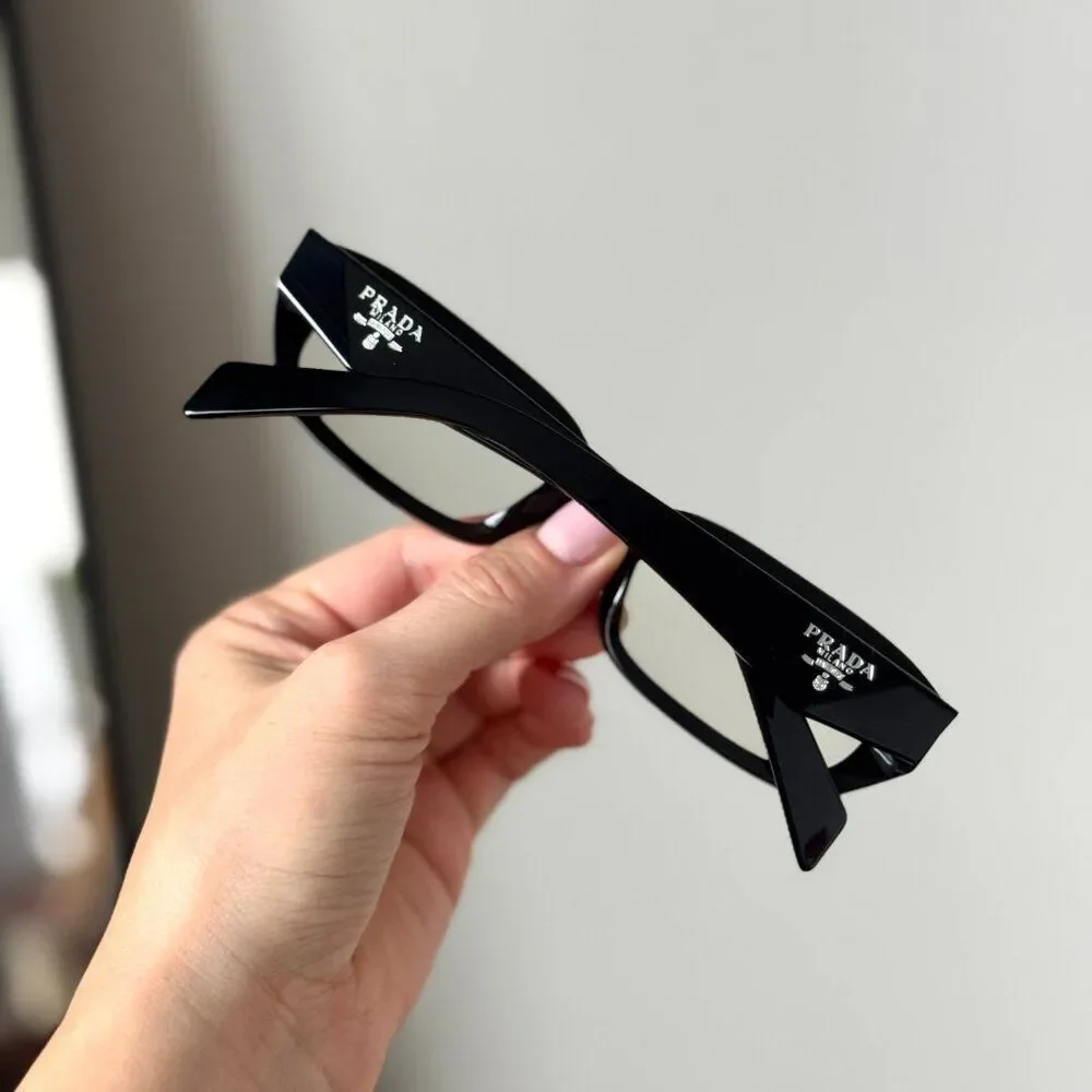 Prada Men Eyeglasses Black Rectangle PRB06S 16K08N NEW AUTHENTIC - Picture 3 of 10